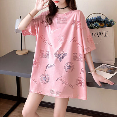 Letter printed T-shirt women