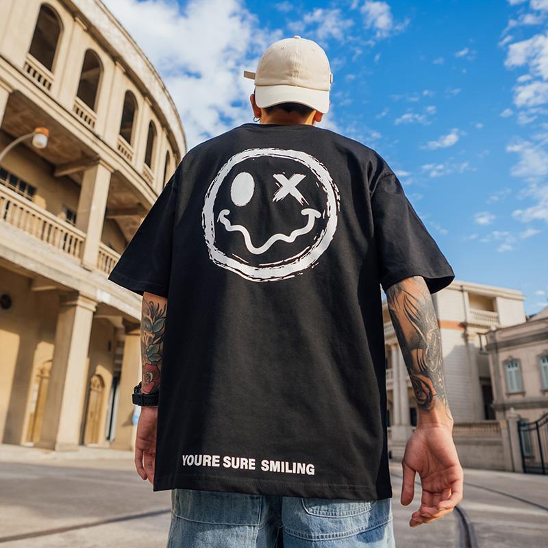 Men's Cotton Tee | Smiley T-Shirt | N&H