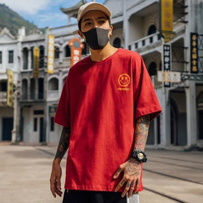 Men's Cotton Tee | Smiley T-Shirt | N&H