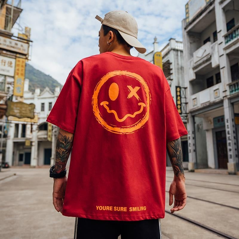 Men's Cotton Tee | Smiley T-Shirt | N&H
